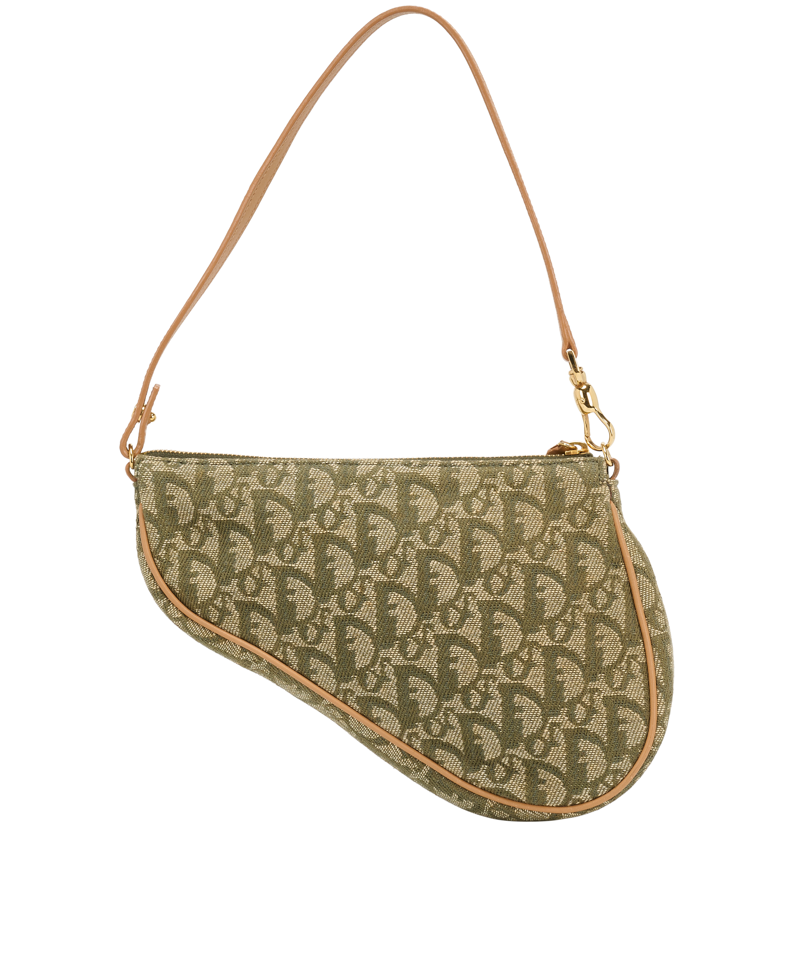 Mini Vintage Saddle, &pound;780, Handbags, Green, Canvas, Back view